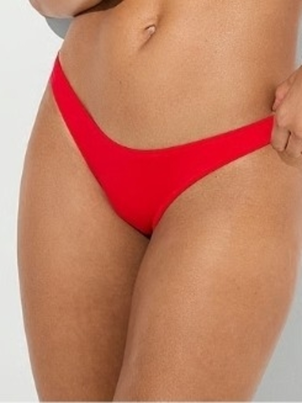 Victoria's Secret Swim Ruched Cheeky Bikini Bottom Red Pepper Medium
